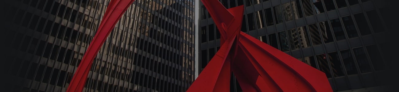 Red Flamingo Sculpture in Chicago