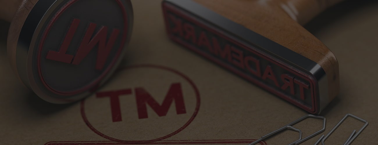 Trademark and TM Rubber stamps